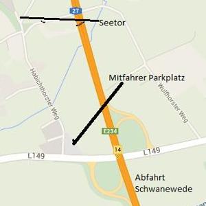 Mitfahrer Parkplatz Schwanewede