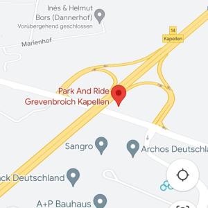 P+R Parkplatz A46 Ausfahrt Kapellen