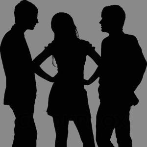 Die Dame wird verführt von einem anderen