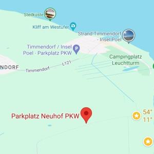 Insel Poel  Parkplatz Neuhof