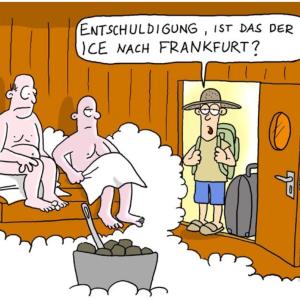Saunaverabredung in Frankfurt a.M.