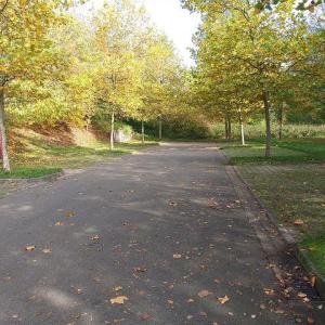 Schmalkalden, Parkplatz im Neubaugebiet