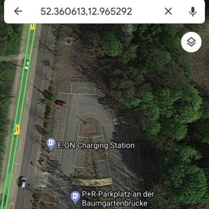 Parkplatz Baumgartenbrücke Geltow